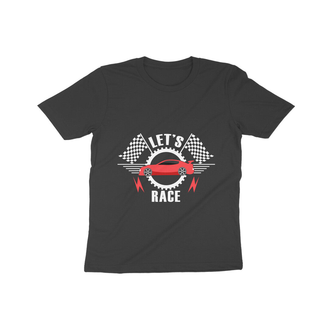 Let's Race supercar Kids T Shirt - Buttercup Basics